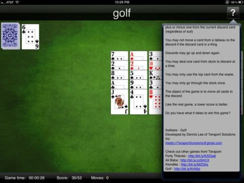 Solitaire - Golf screenshot 4