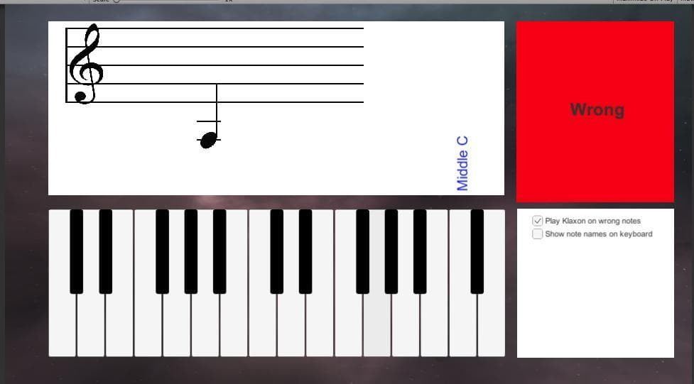 Piano Note Familiarisation Tool screenshot 2