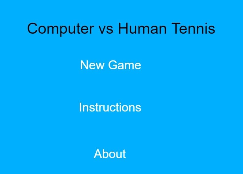 Computer vs Human Tennis screenshot 2