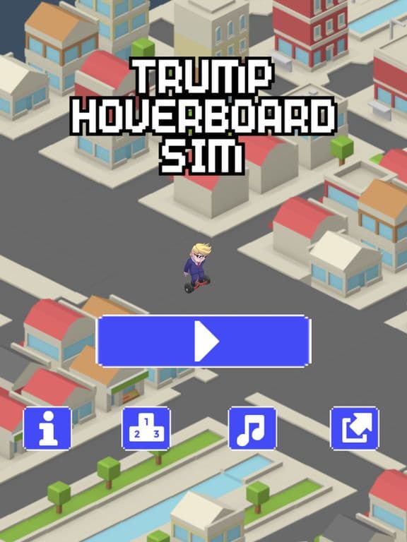 Trump Hoverboard Sim - Mannequin Race Challenge