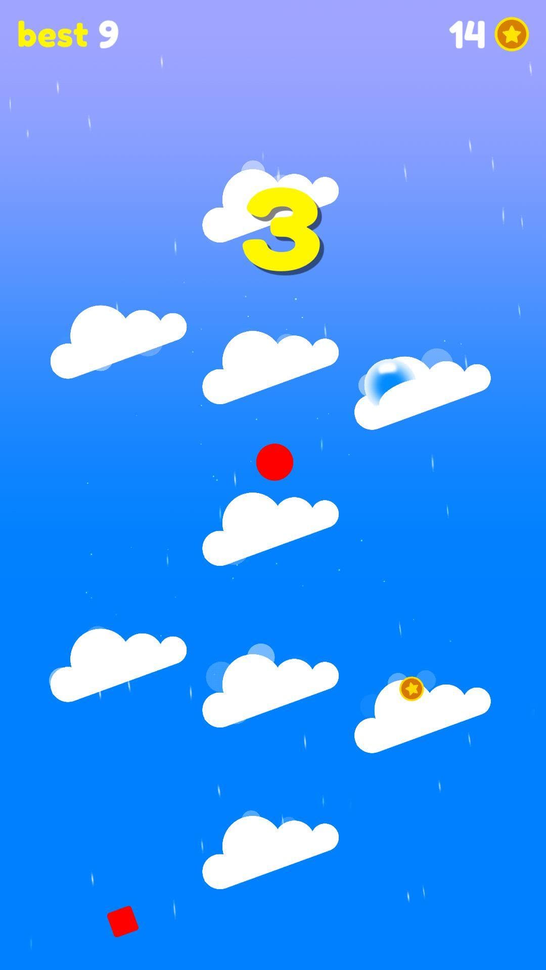 Rain Drop - falling from the sky - Slide rain drop down the clouds