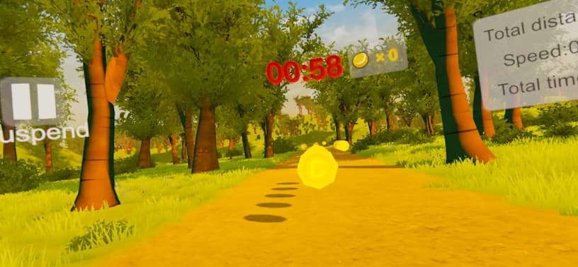 VR health care (running exercise): VR walking and running along beautiful seabeach and sakura forests screenshot 4