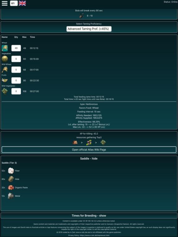 A-Calc Companion for Atlas MMO screenshot 3