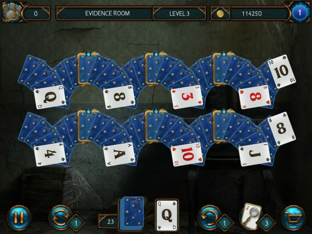 Detective Solitaire Inspector Magic and the Man Without Face screenshot 5
