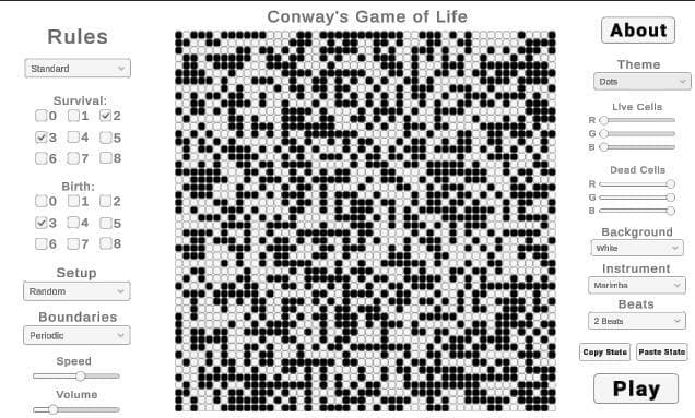 Conways Game of Life (lr.gui) screenshot 4