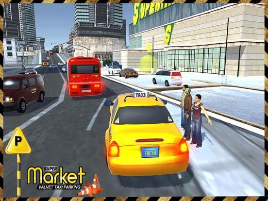 Taxi Driver 3D Simulator - Supermarket Parking screenshot 3