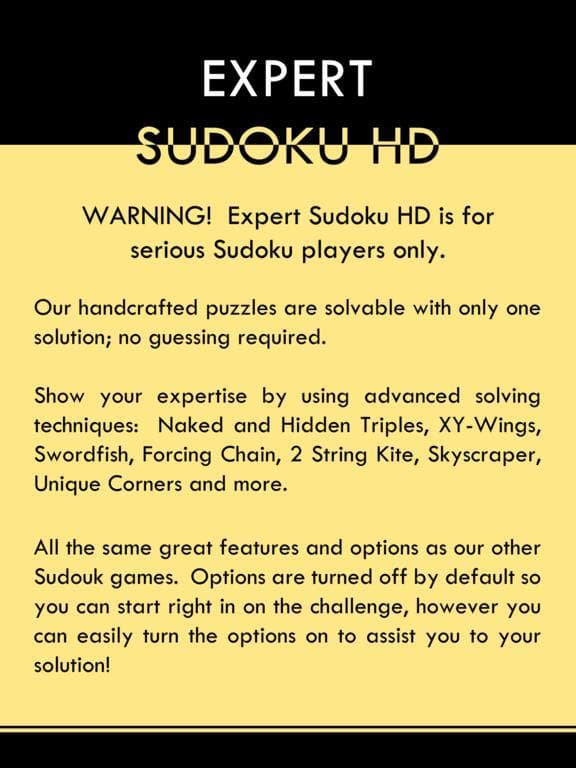 Expert Sudoku HD screenshot 2