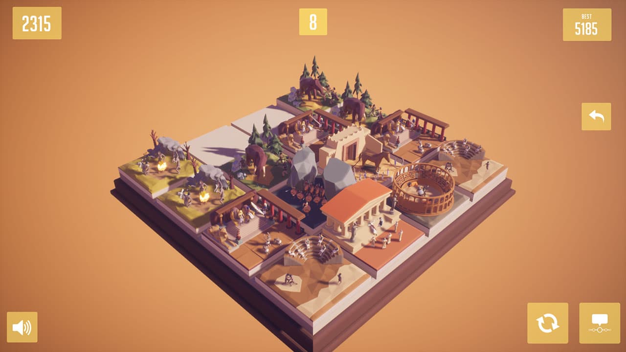 History2048 - 3D puzzle number game screenshot 2