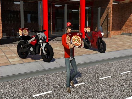 Futuristic pizza delivery