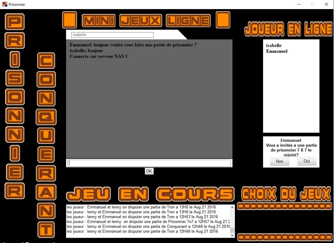 Prisonnier , Conquerant ,Tron (mini jeux ligne) screenshot 3