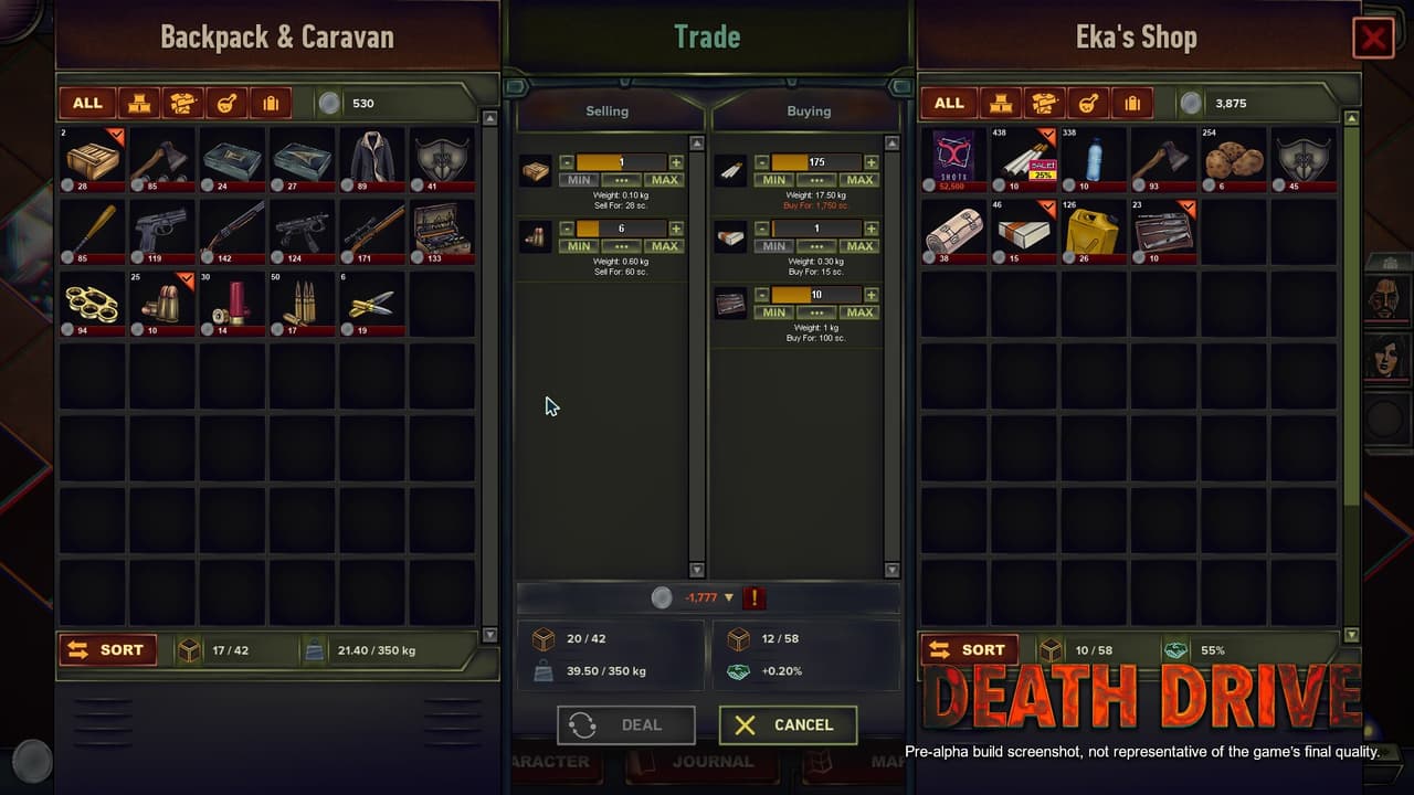 Death Drive: A Deck-Building Open World Survival RPG screenshot 5