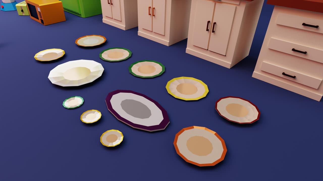 low poly kitchen 3D assets screenshot 6