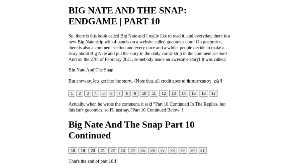 Big Nate And The Snap Part 10
