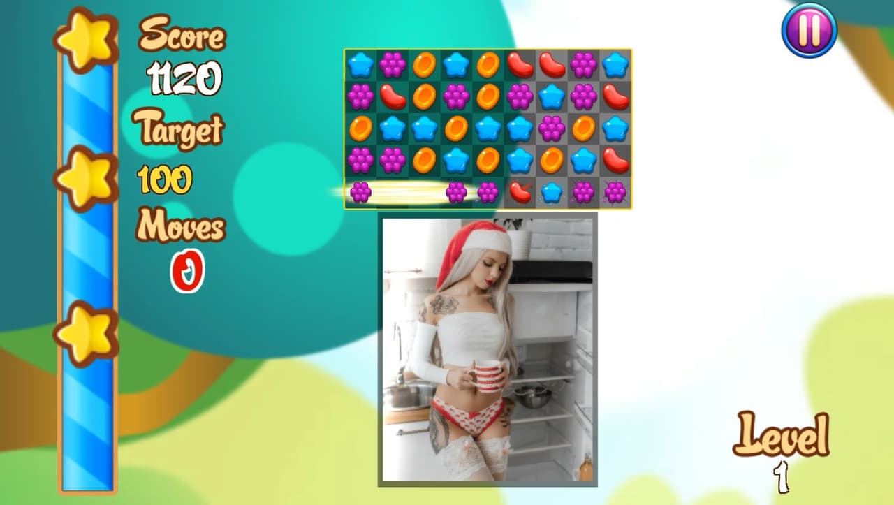 Erotic girls match 3 screenshot 2