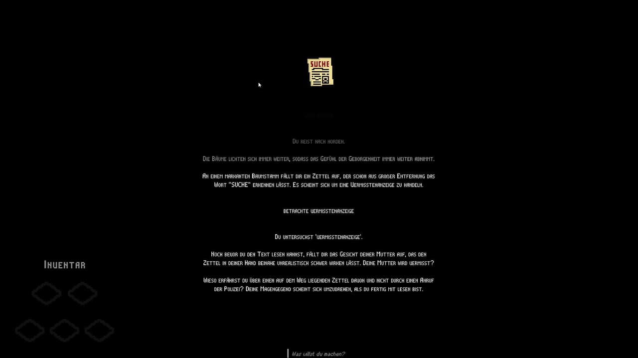 Hausnummer Vier - ein bedrückendes Text Adventure