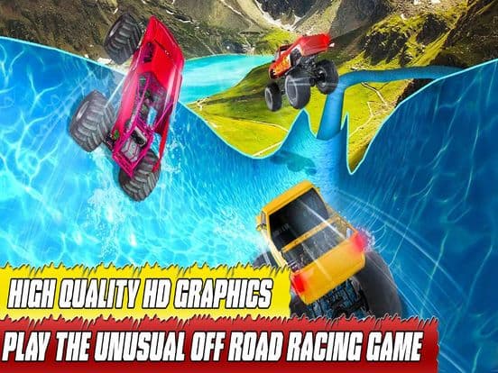 water slide monster truck Race screenshot 5