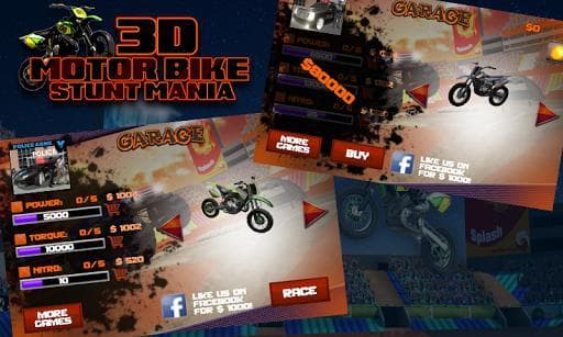 3D Motor Bike Stunt Mania screenshot 3