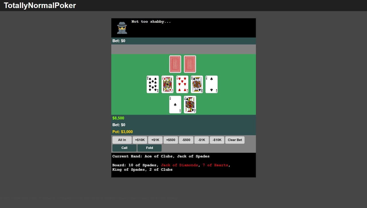 Totally Normal Poker screenshot 2