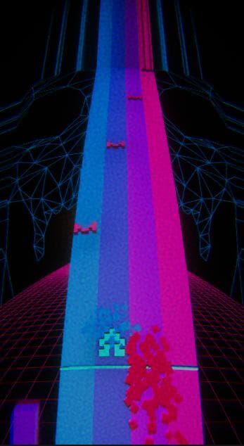 Neonwave space game feel prototype screenshot 4