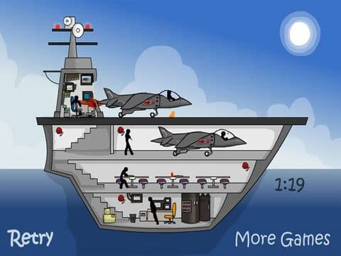 Click Death - Stick Aircraft Carrier screenshot 2