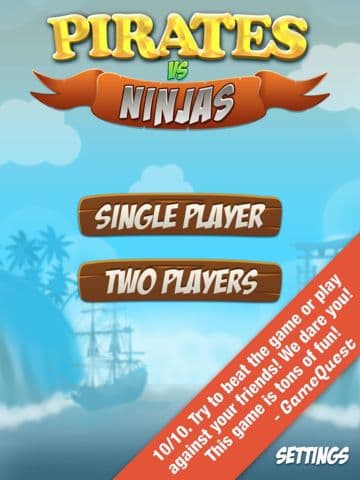 War Games: Pirates Versus Ninjas - A 2 player and Multiplayer Combat Game screenshot 5