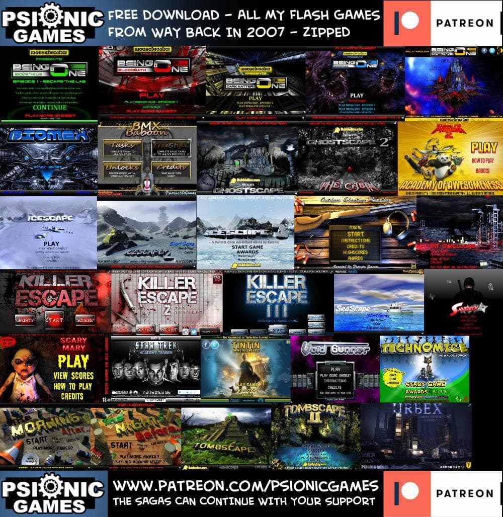 ALL MY FLASH GAMES ZIPPED for FREE