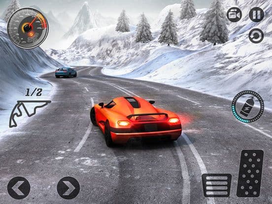 Fast Racing Car Simulator 3D - Winter Race 2017 screenshot 4