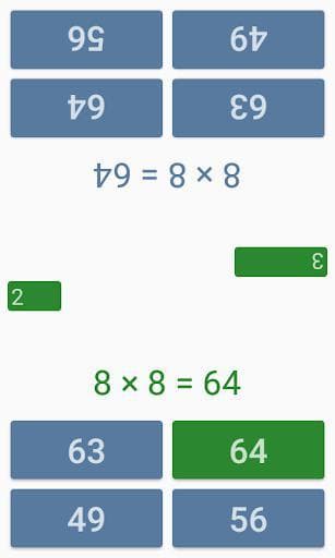Multiplication table screenshot 5