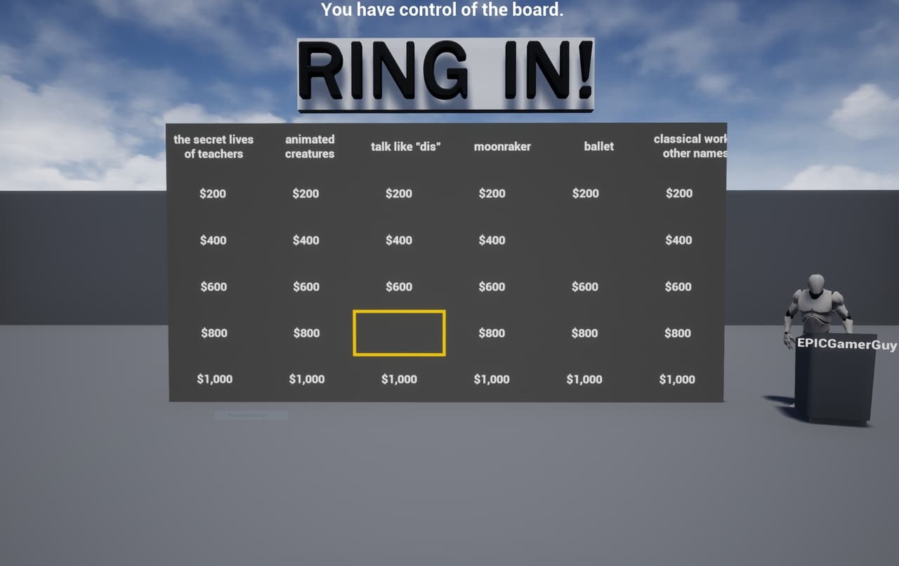 MULTIPLAYER quiz show game