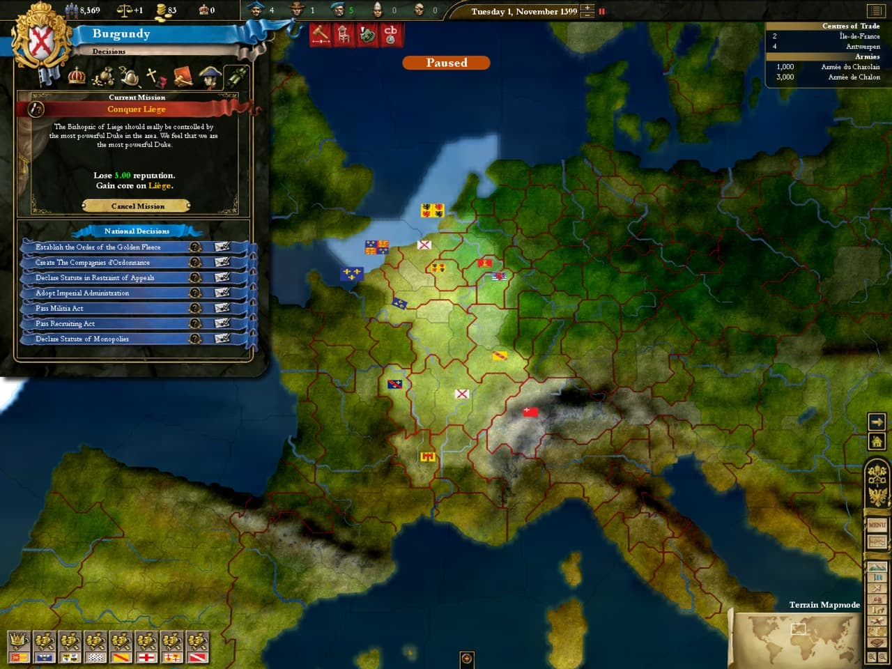 Europa Universalis III: In Nomine screenshot 4