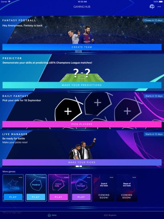 Gaming Hub: UEFA Champions Lea screenshot 3