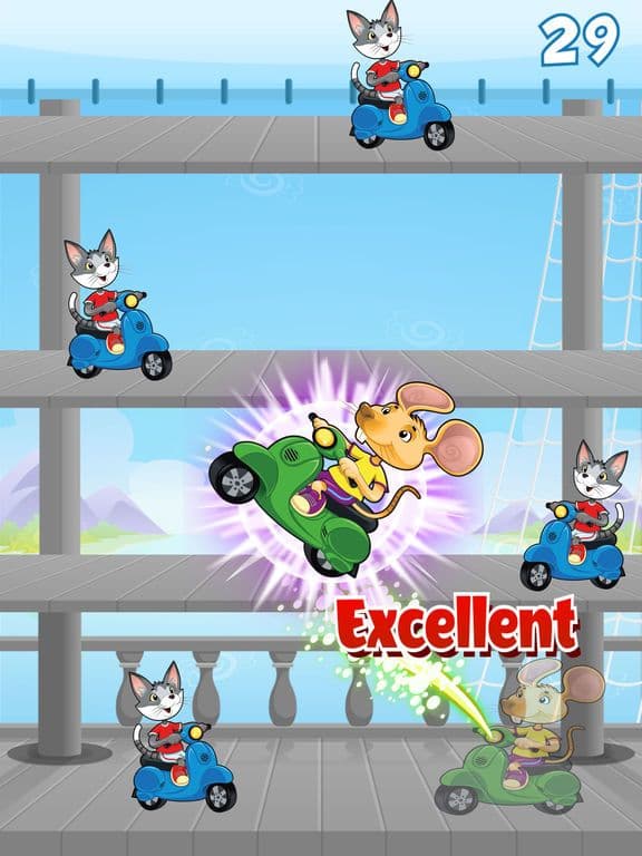 Mr Cat and Mouse Scooter Jump screenshot 2