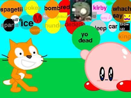 Beat up Scratch Cat 2 with the player kirby
