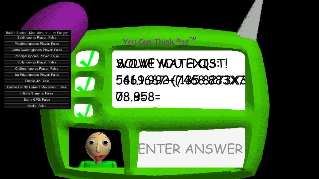 Baldis Basics 1.3.1 Mod Menu screenshot 3