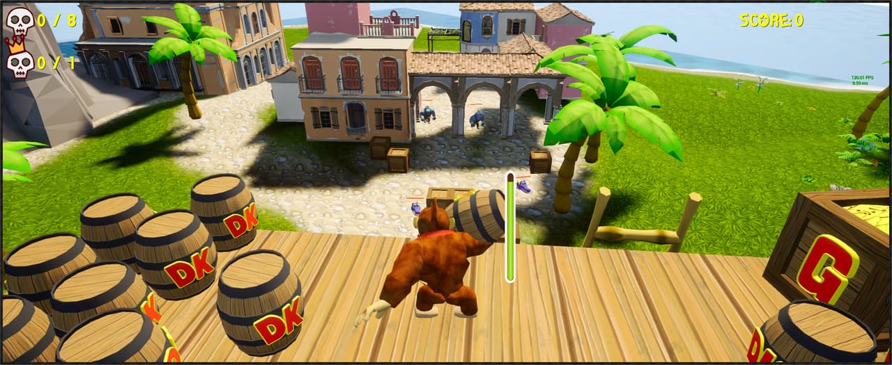 Donkey Kong vs Banana Thieves (PS One style) screenshot 4