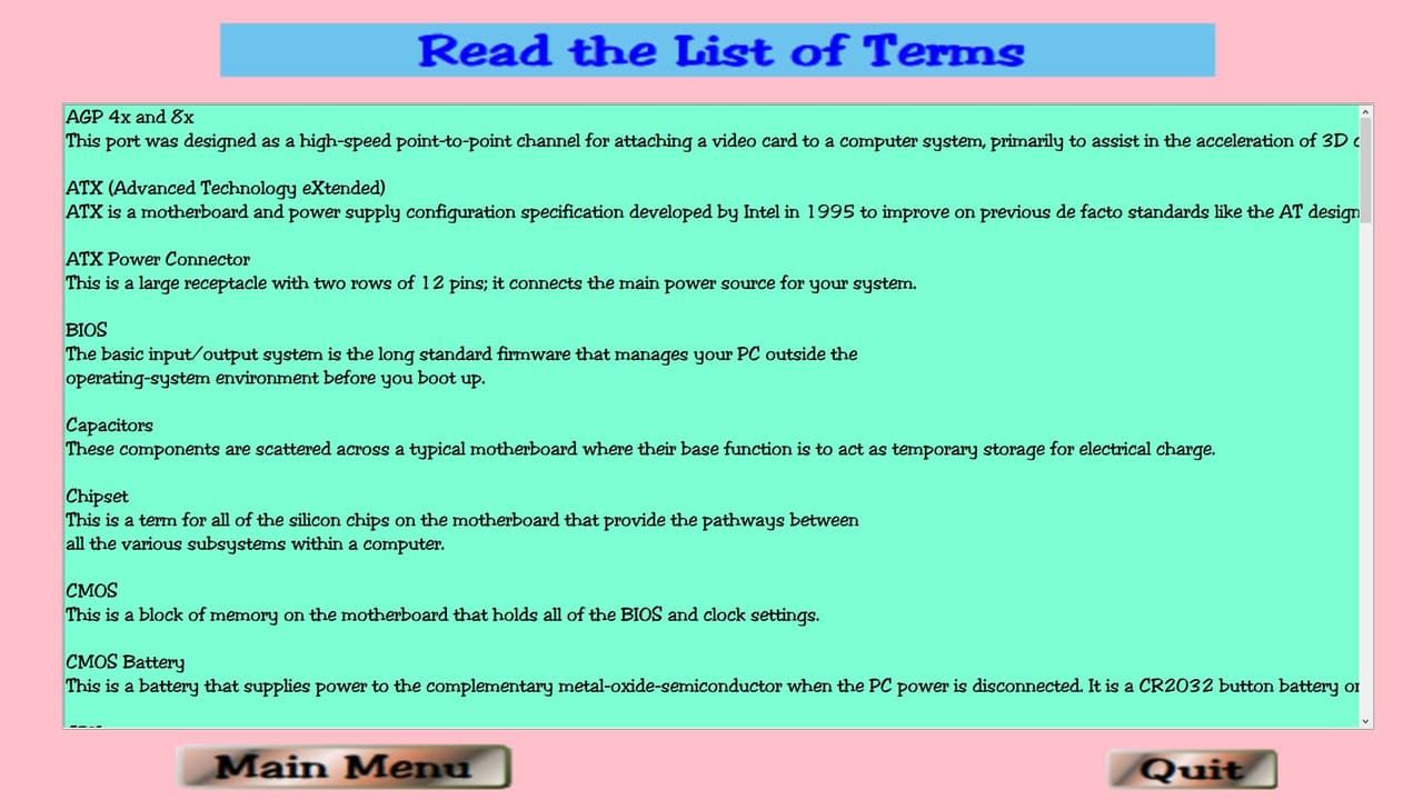 Learning About Motherboards screenshot 3