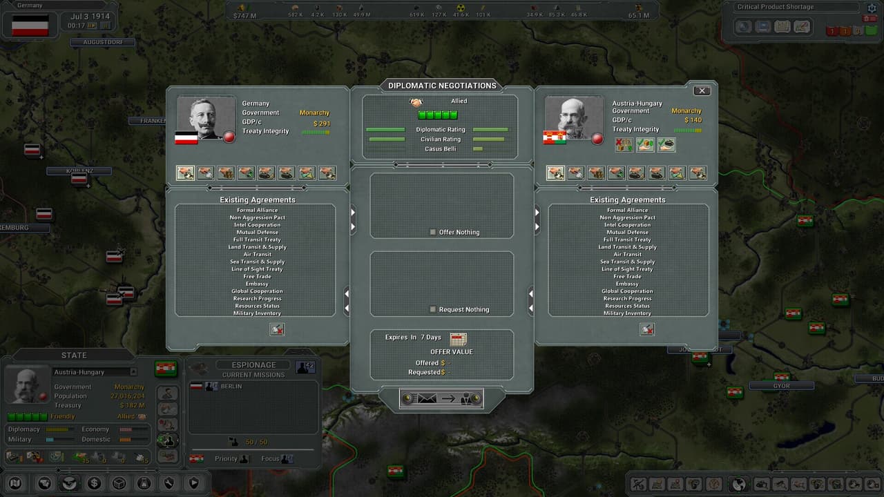 Supreme Ruler The Great War Remastered screenshot 3