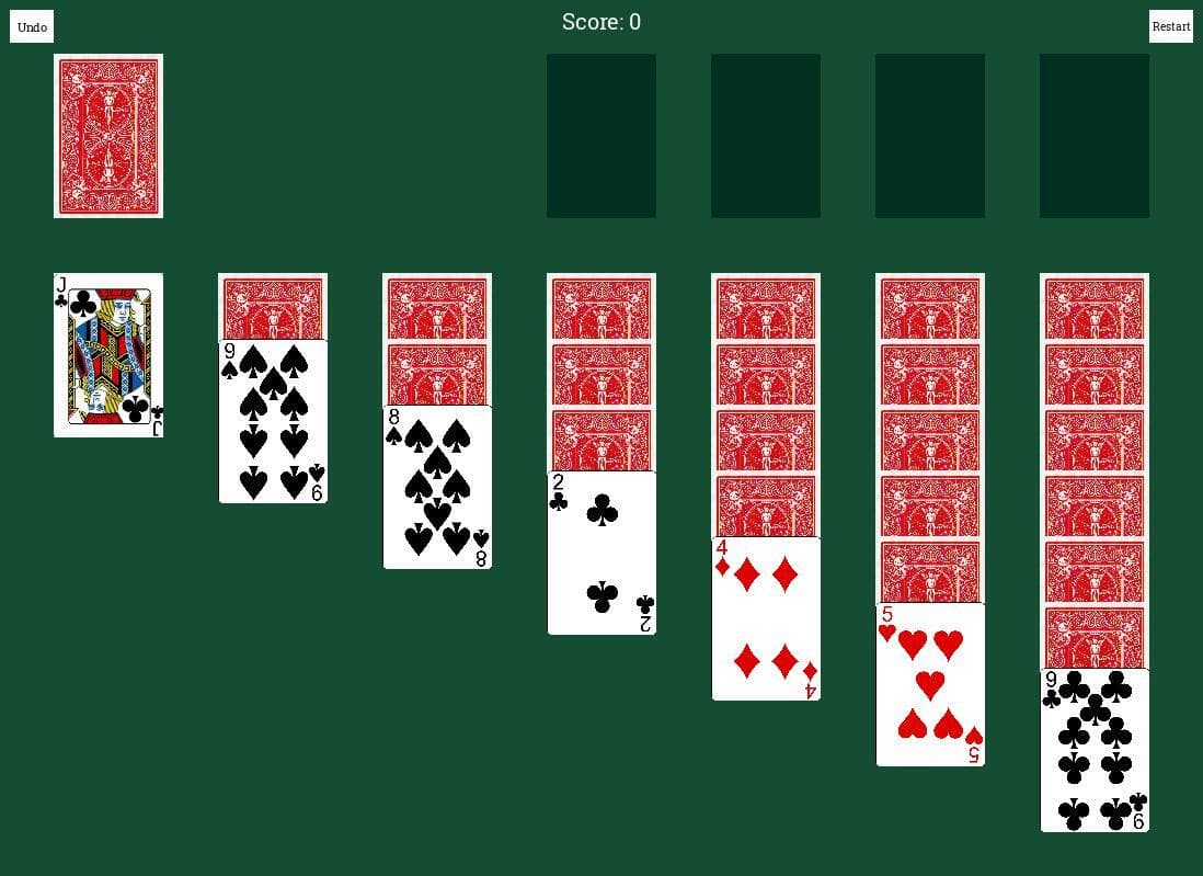 Solitaire in Python screenshot 3