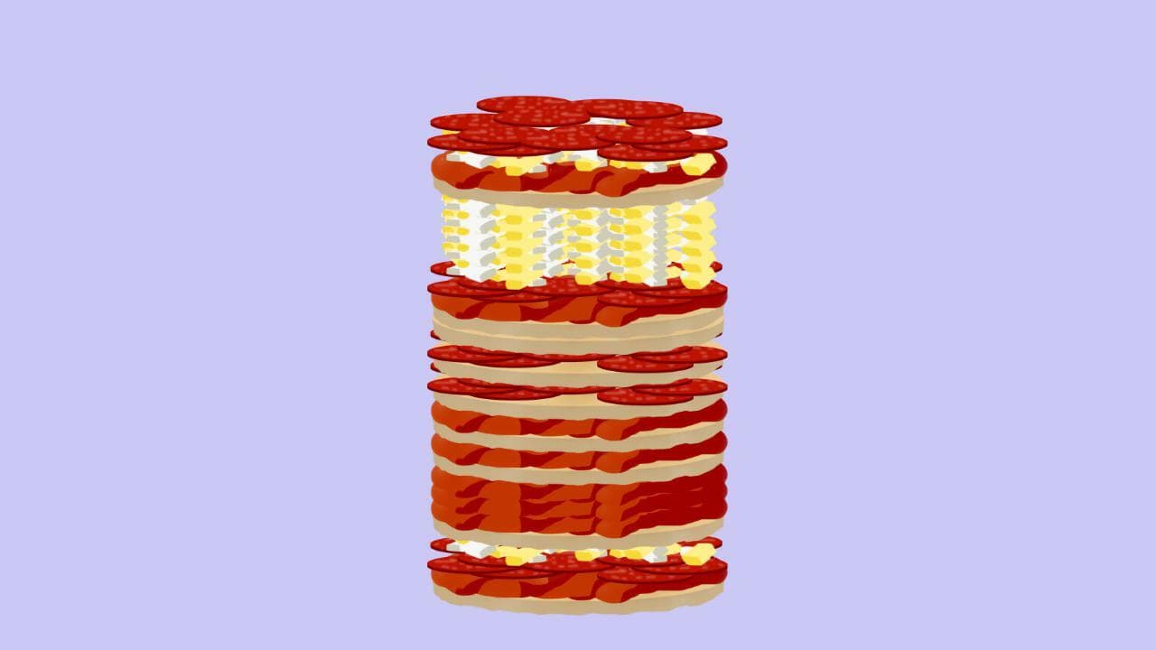 crackers, ham, and cheese