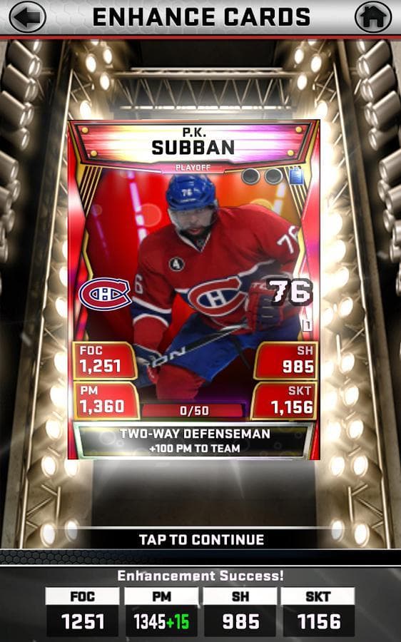 NHL SuperCard screenshot 3