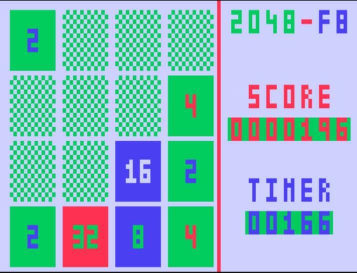 2048 for Fairchild Channel F screenshot 2