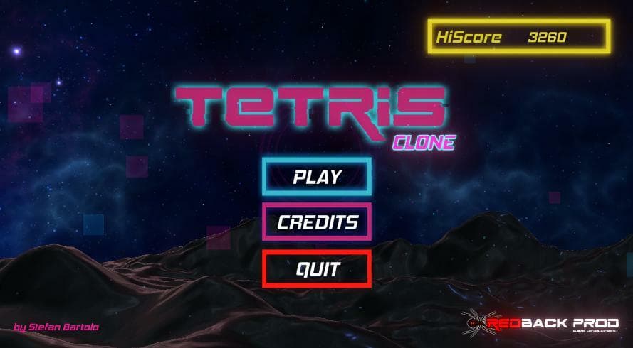 Tetris Clone (RedBack Prod) screenshot 2