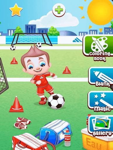 Football coloring book game screenshot 2