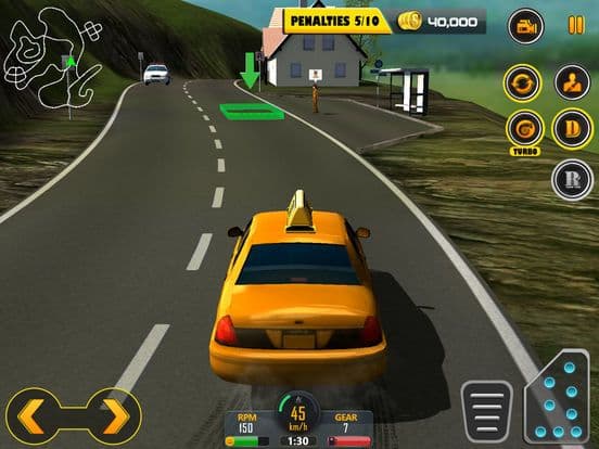 Crazy Hill Speed Taxi Driving 3D screenshot 2