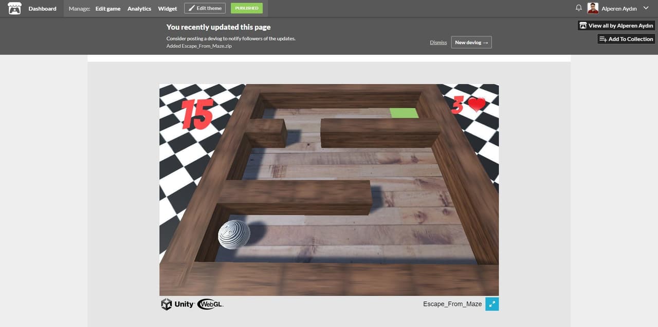Escape From Maze (Alperen Aydın) screenshot 3