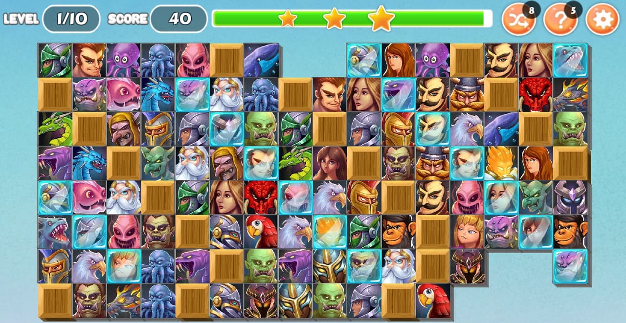 Monsters and Warriors - Onet Match Connect (itch) screenshot 2