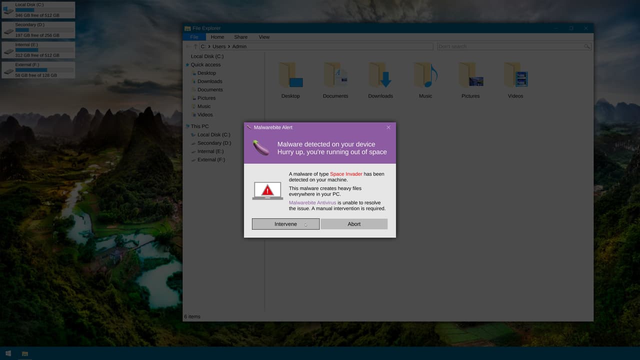 Space Invader - File Explorer Edition screenshot 3
