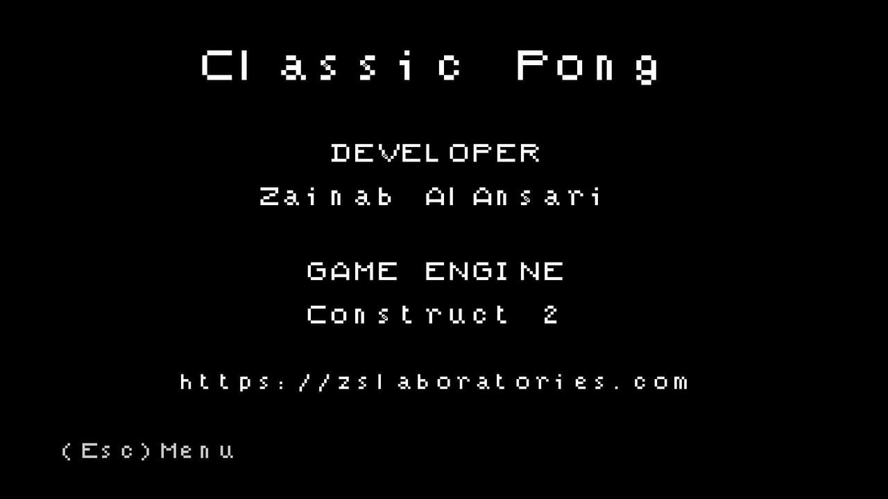 Classic Pong (Zs Laboratories)