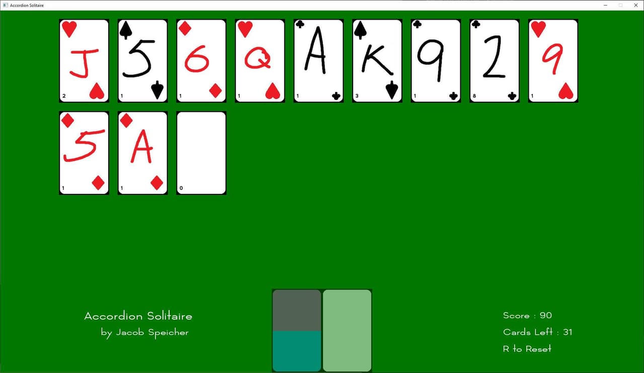 Accordion Solitaire (itch) screenshot 3