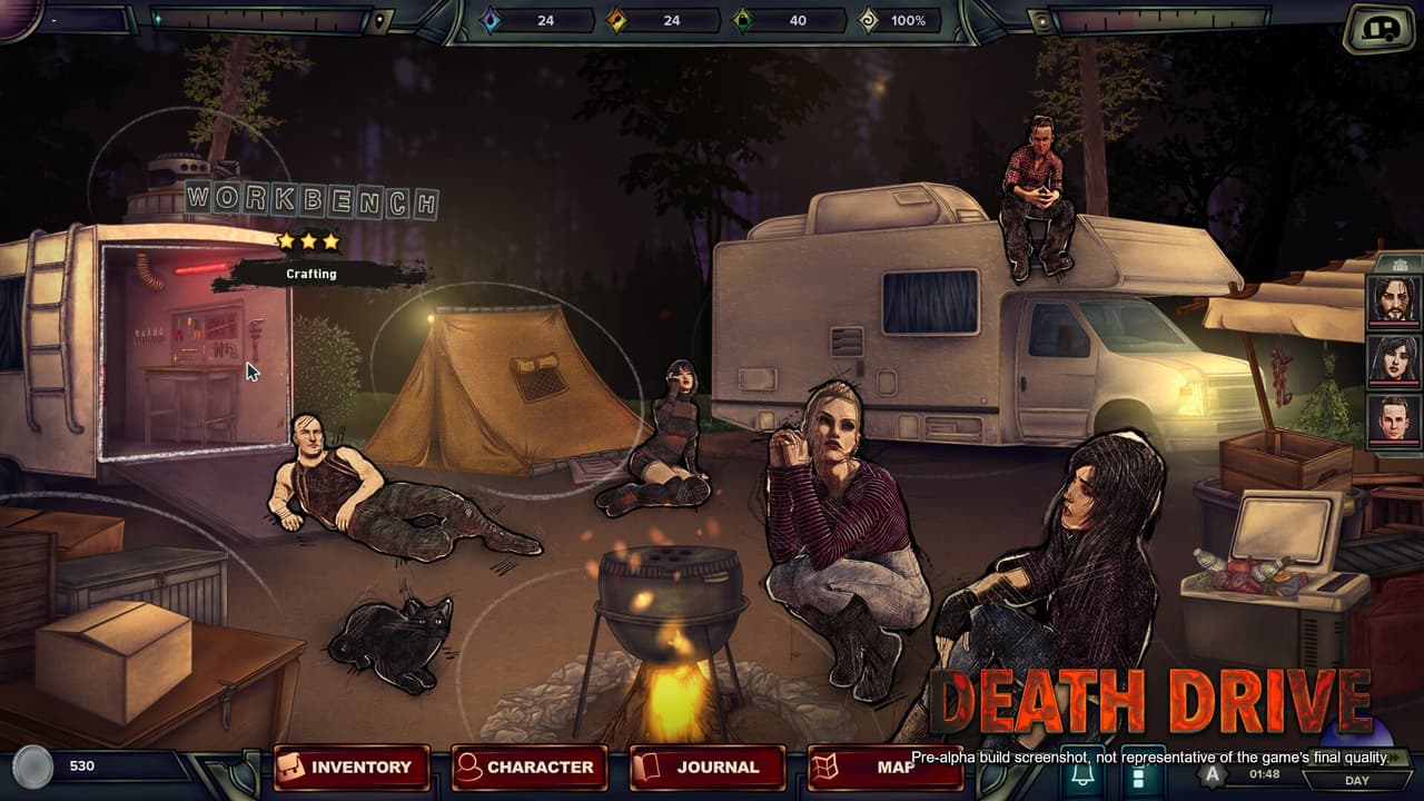 Death Drive: A Deck-Building Open World Survival RPG screenshot 3